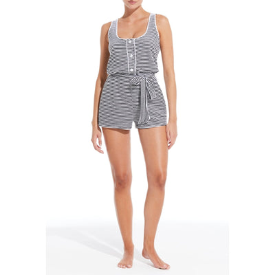 Solid & Striped 'The Poppy' Black Romper Size S