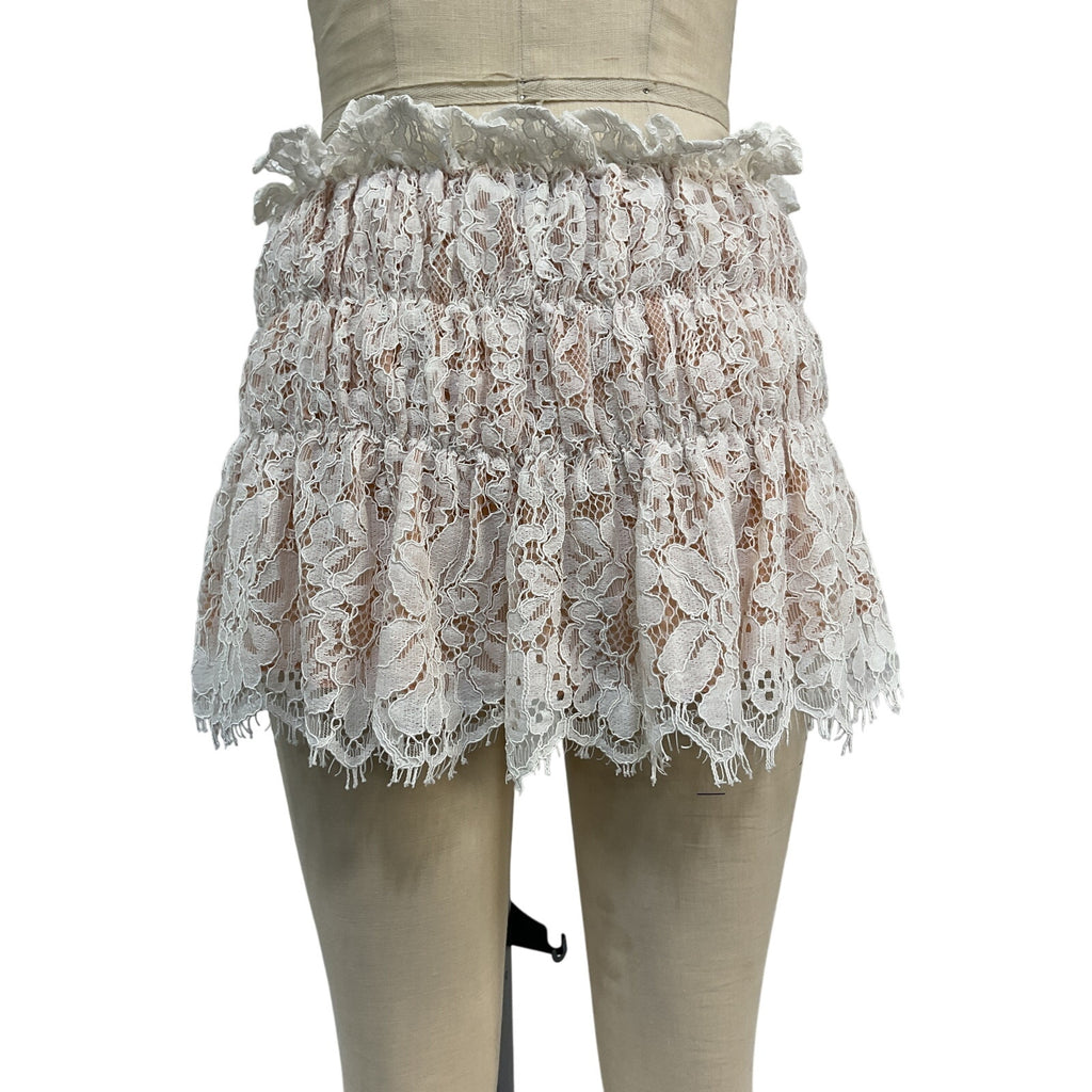 Majorelle 'Dana' White Nylon Mini Skirt Size S
