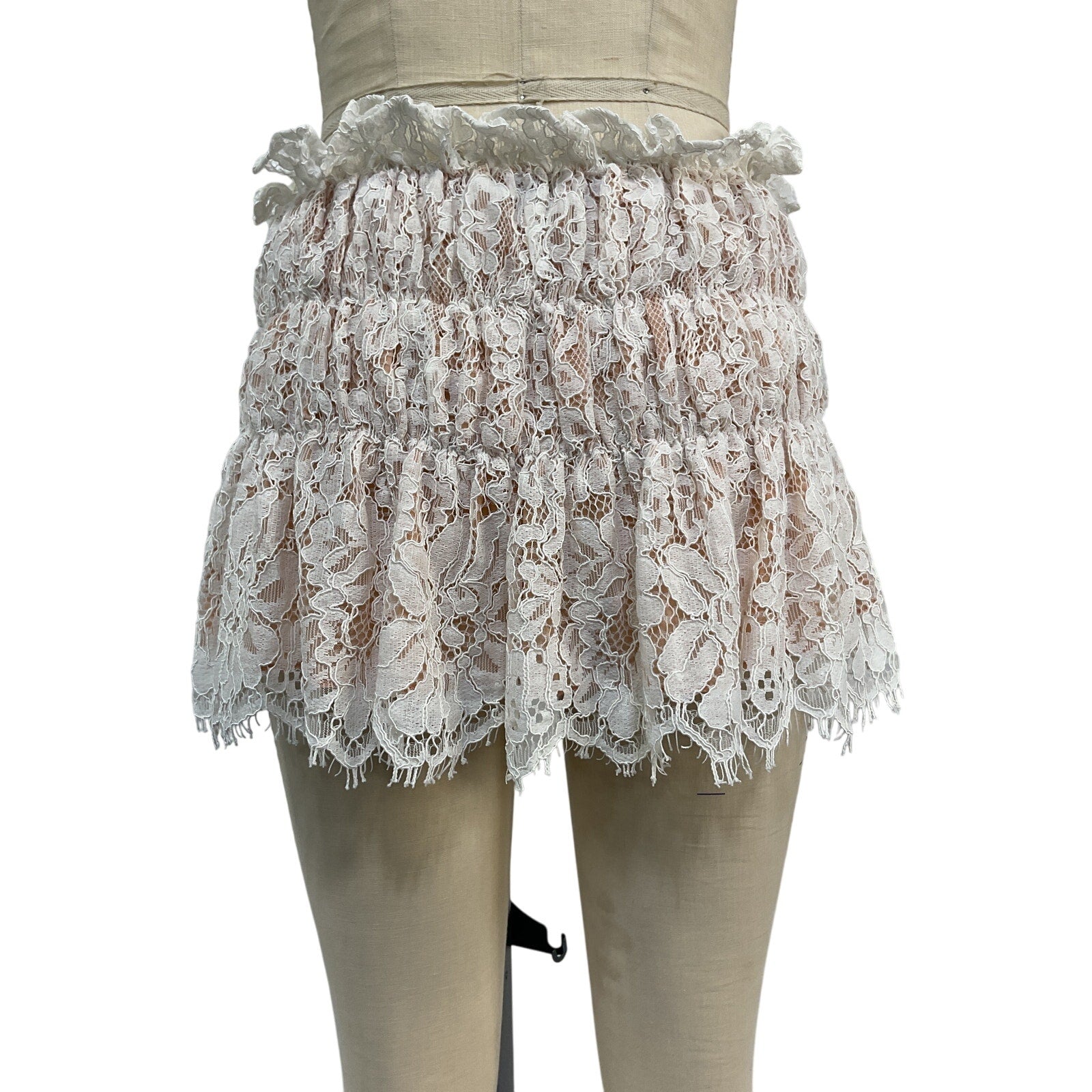 Majorelle 'Dana' White Nylon Mini Skirt Size S