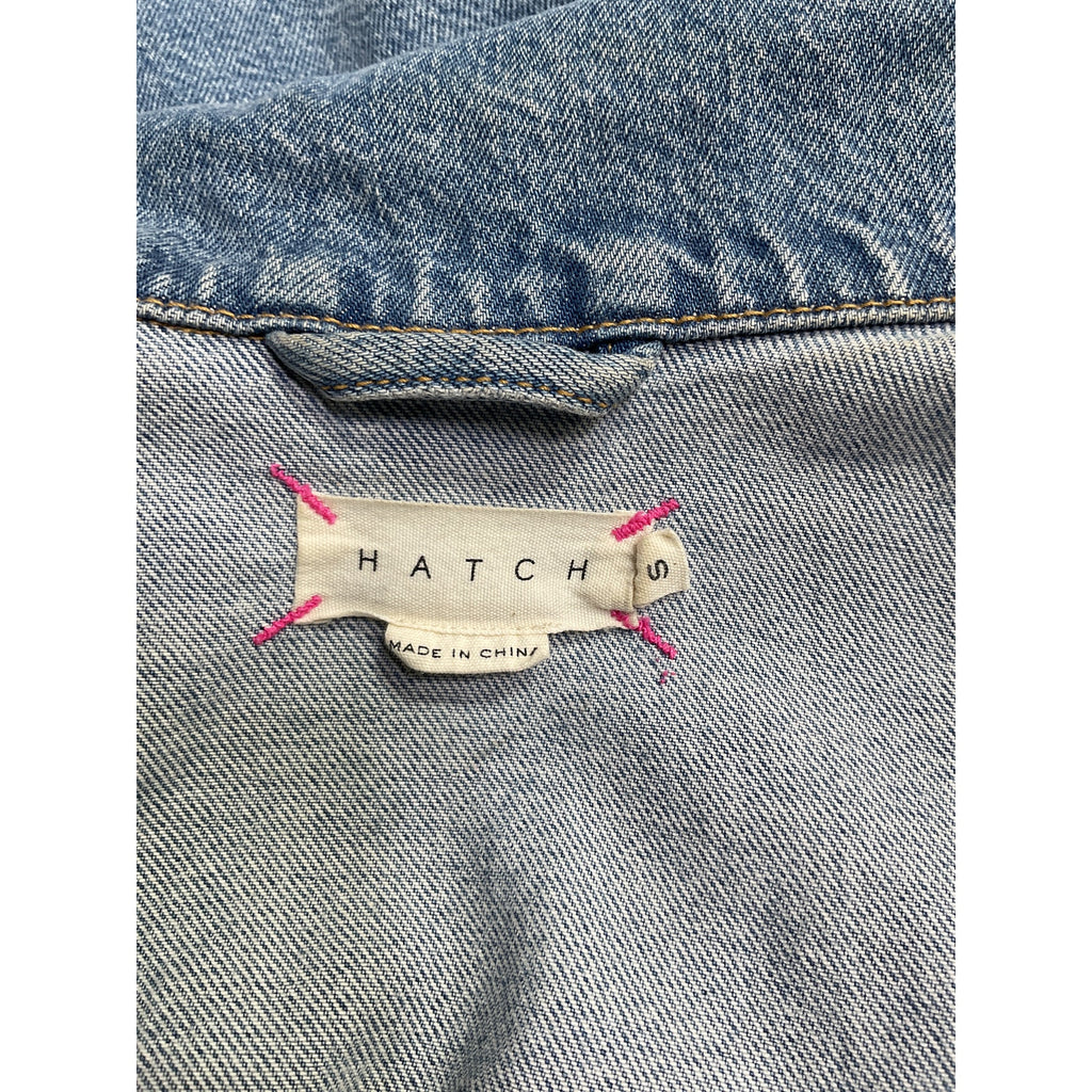 Hatch 'The Classic' Blue Cotton Maternity Denim Jean Jacket Size S