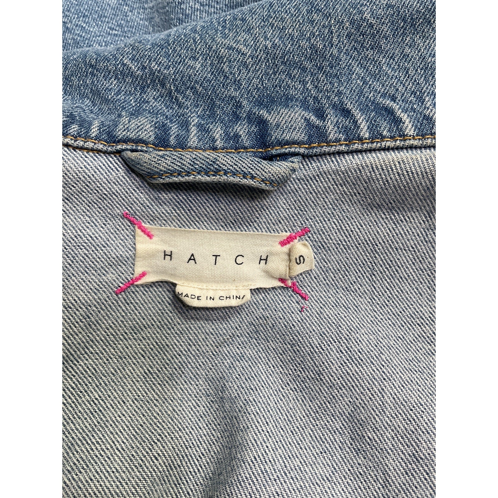 Hatch 'The Classic' Blue Cotton Maternity Denim Jean Jacket Size S