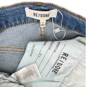 Re/Done Classic Blue 70s Stove Pipe Denim Jeans Size 27