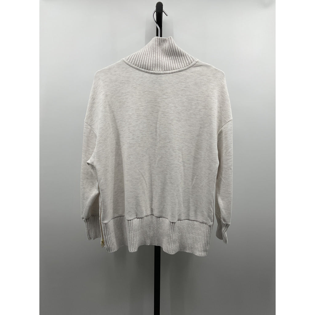 Varley 'Barker' White Viscose High Neck Sweatshirt Size XS