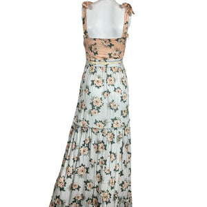 Agua Bendita Floral Multicolor Helina Zola Maxi Dress Size S