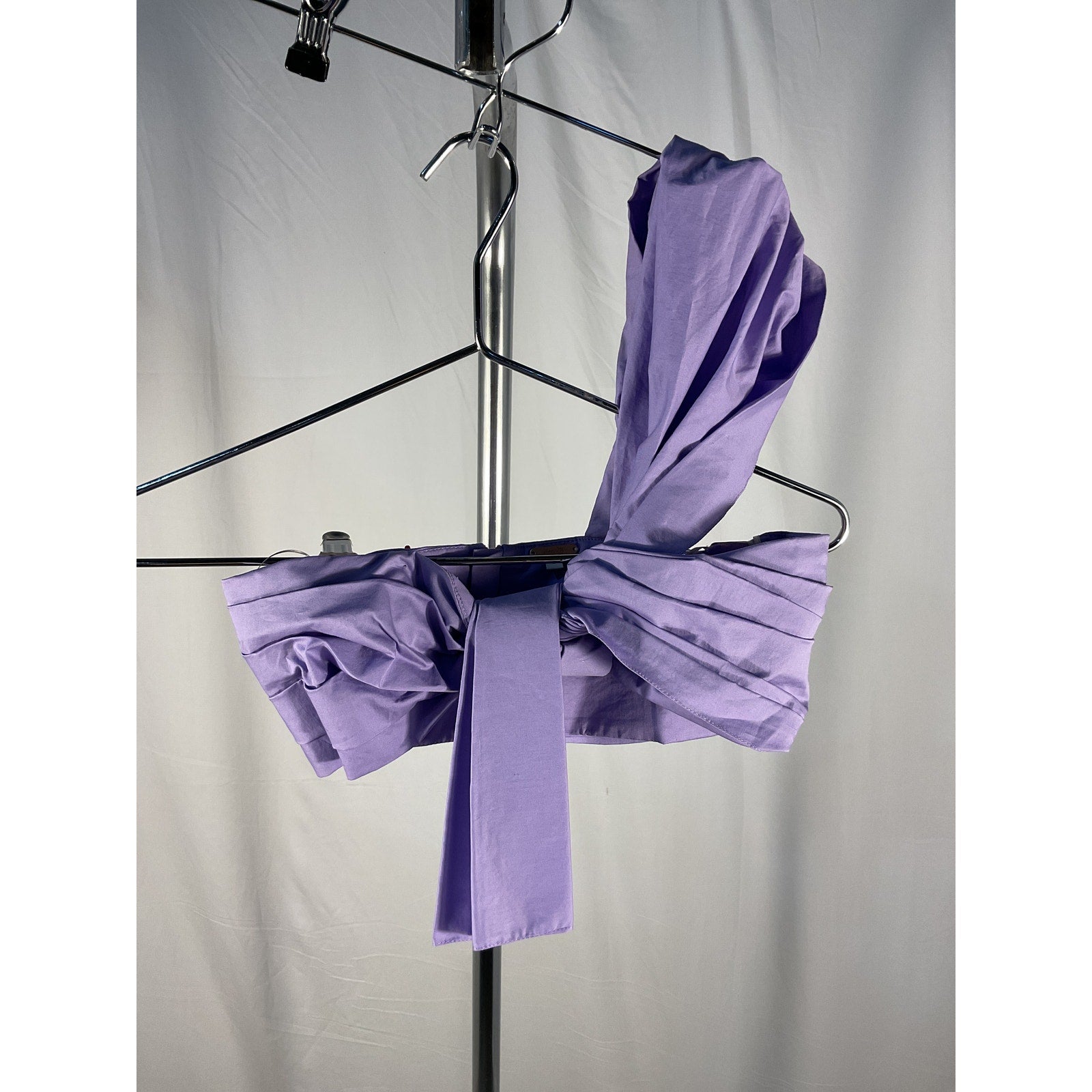 Johanna Ortiz 'Upolo' Purple One Shoulder Crop Top Size 2
