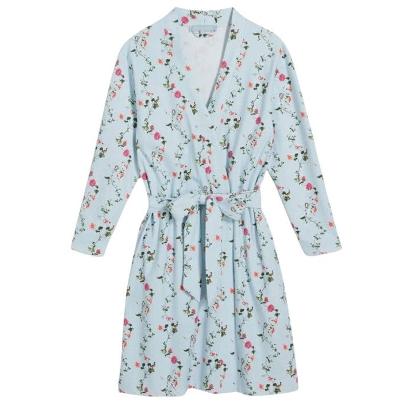 Hill House Home Floral Blue Drew Robe Size XL