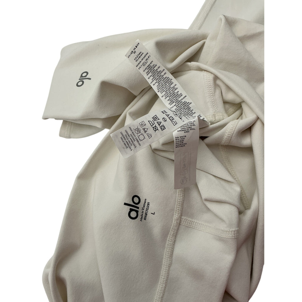 Alo Yoga White Nylon High-Waist Airbrush Legging Size L