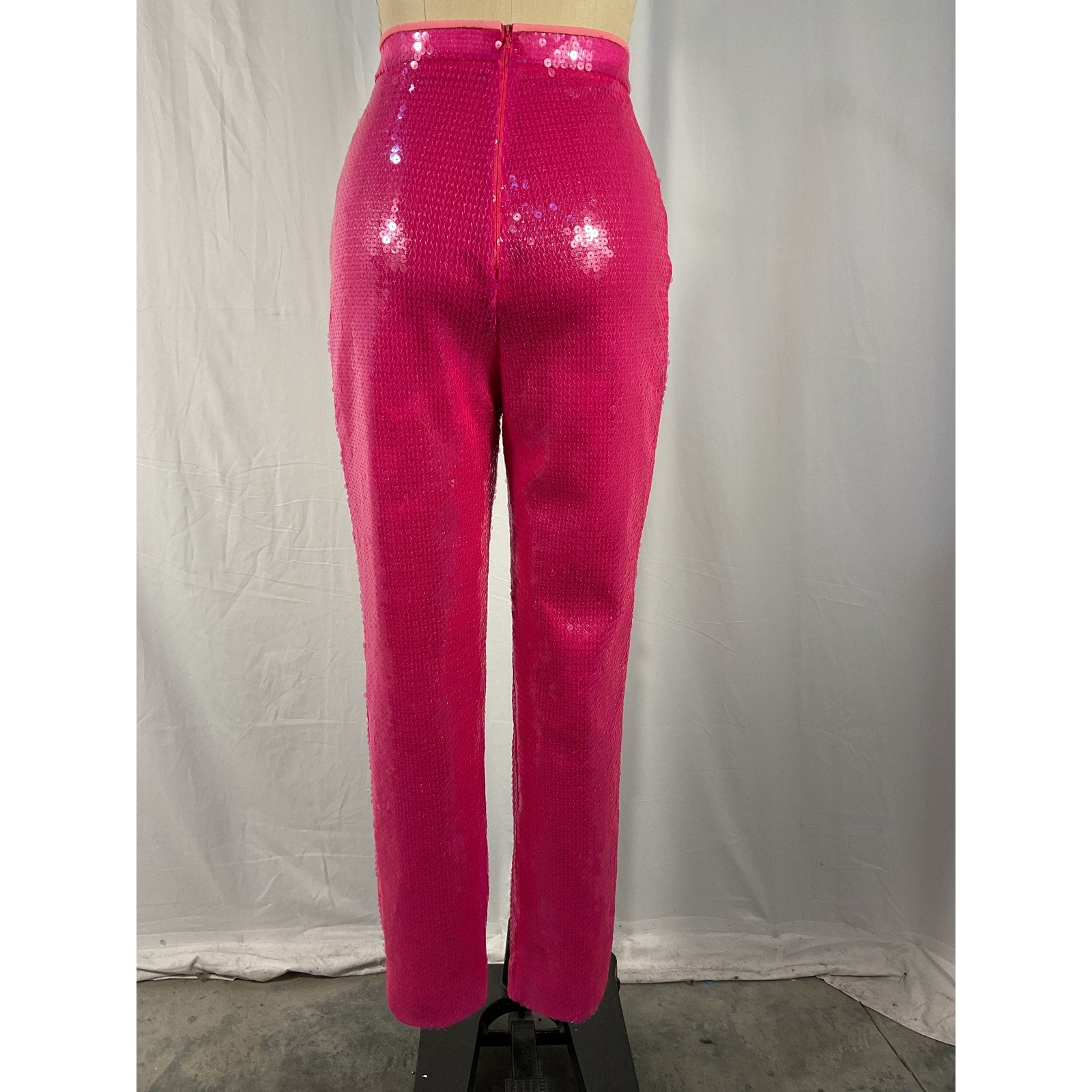 David Koma 'Sequin' Pink Sequin Embellished Pant Size 6