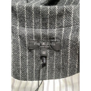 Rag And Bone Pinstriped Grey Charles Blazer Size 00