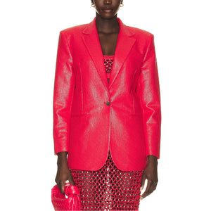 Diotima Oversized Red Hibiscus Blazer Size 3