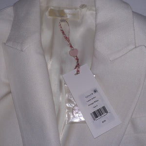 Loveshackfancy Tailored Ivory Lamia Jacket Size S NWT