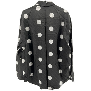 Balenciaga Oversized Black Polka Dot Button Down Shirt Size US 36 IT / US 4