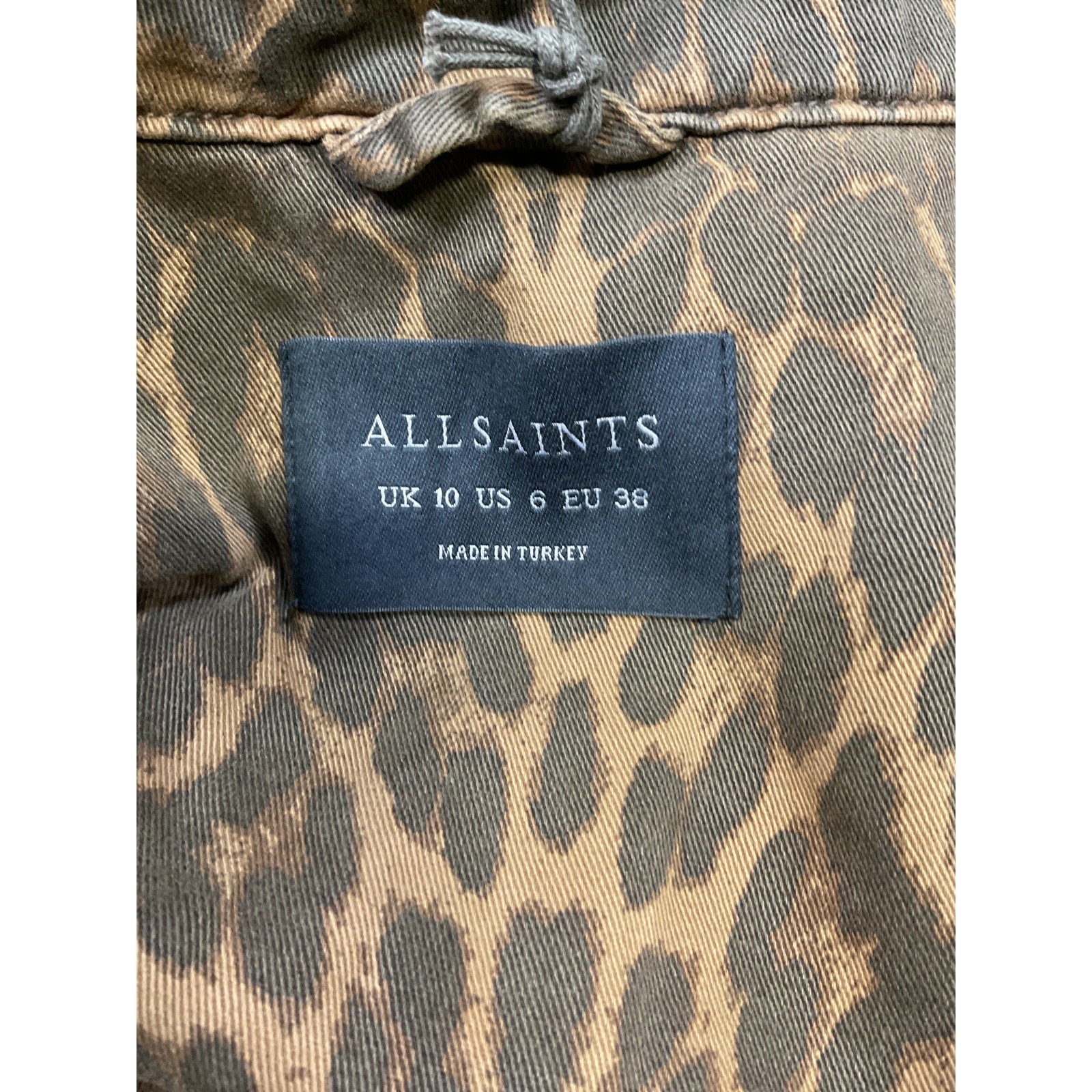 Allsaints 'Finch' Brown Cotton Leppo Mix Jacket Size 6