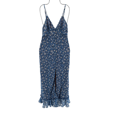 Majorelle Ditsy Floral Blue Quincy Midi Dress Size XS