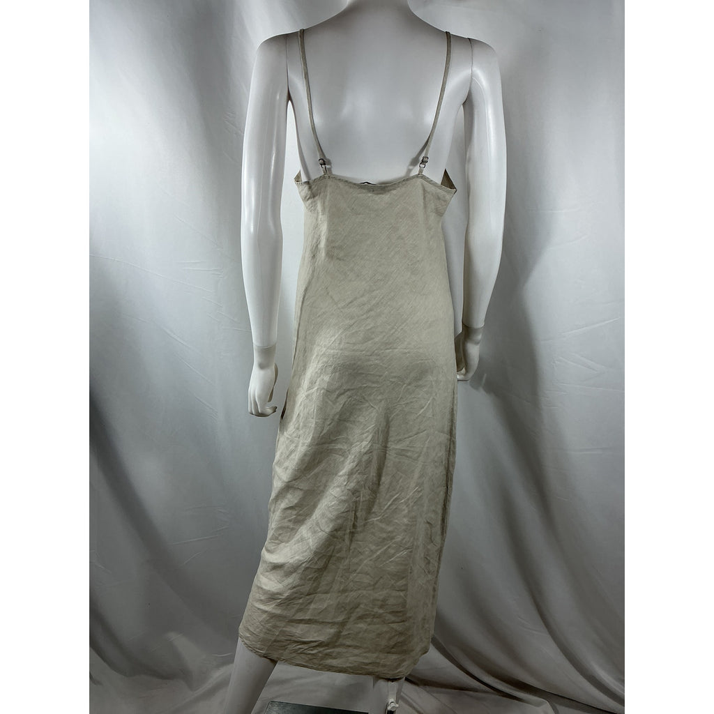 James Perse Lightweight White Linen Cami Dress Size 2