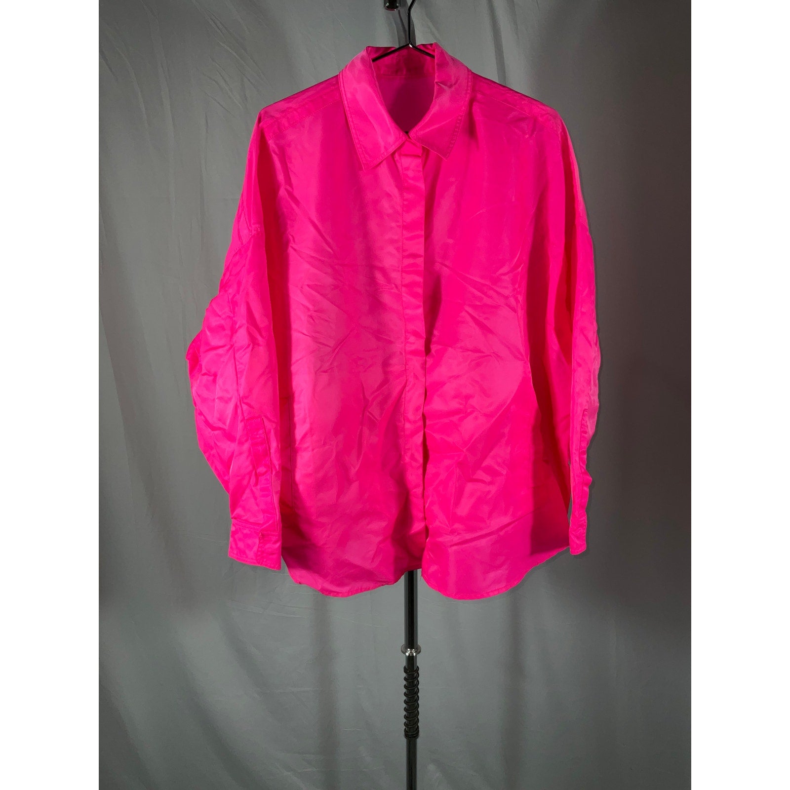 The Frankie Shop 'Perla' Pink Polyester Oversized Woven Shirt Size XS / S