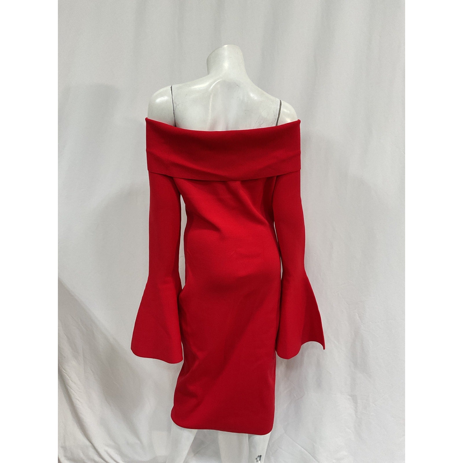 Solace London 'Mori' Red Viscose Midi Dress Size L