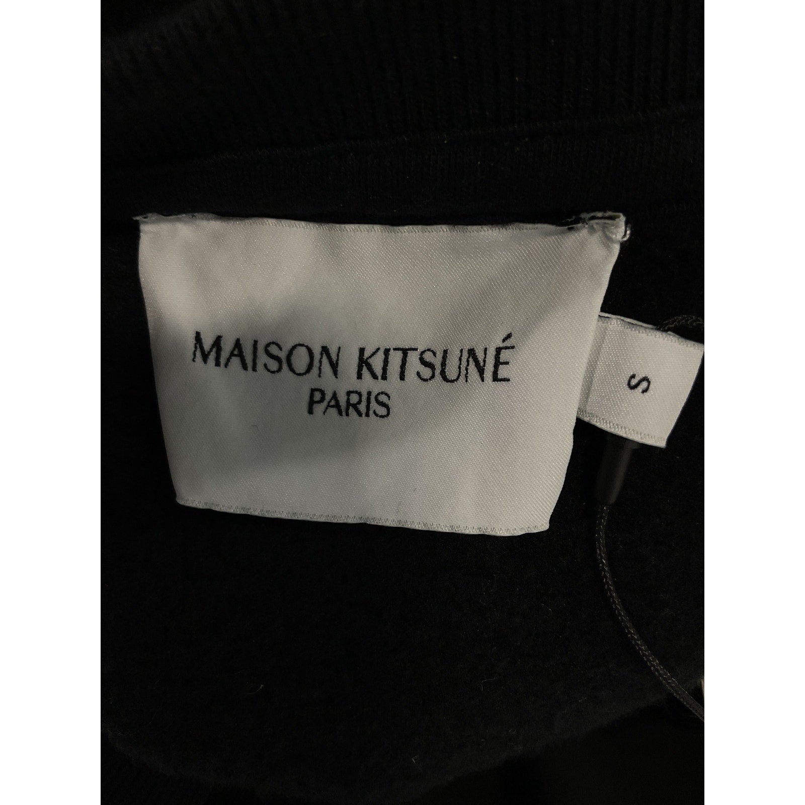Maison 'Kitsuné' Black Contour Fox Crewneck Sweatshirt Size S - NWT