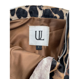 Understated Leather Statement Leopard Wester Shorts Size S