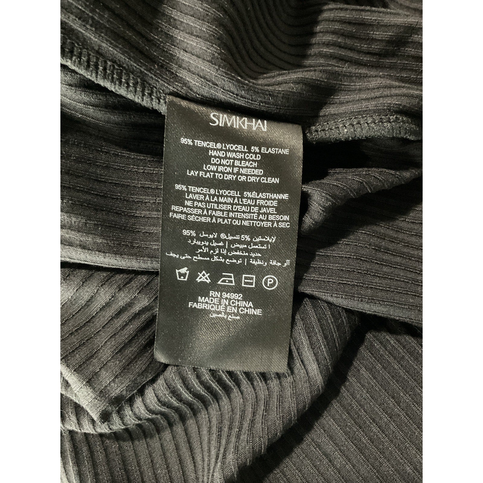 Simkhai 'Darian' Black Tencel Lyocell Dress Size XS