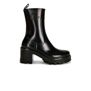 Moncler Rubber Platform Mid-Calf Black Rain Boots - Size 10