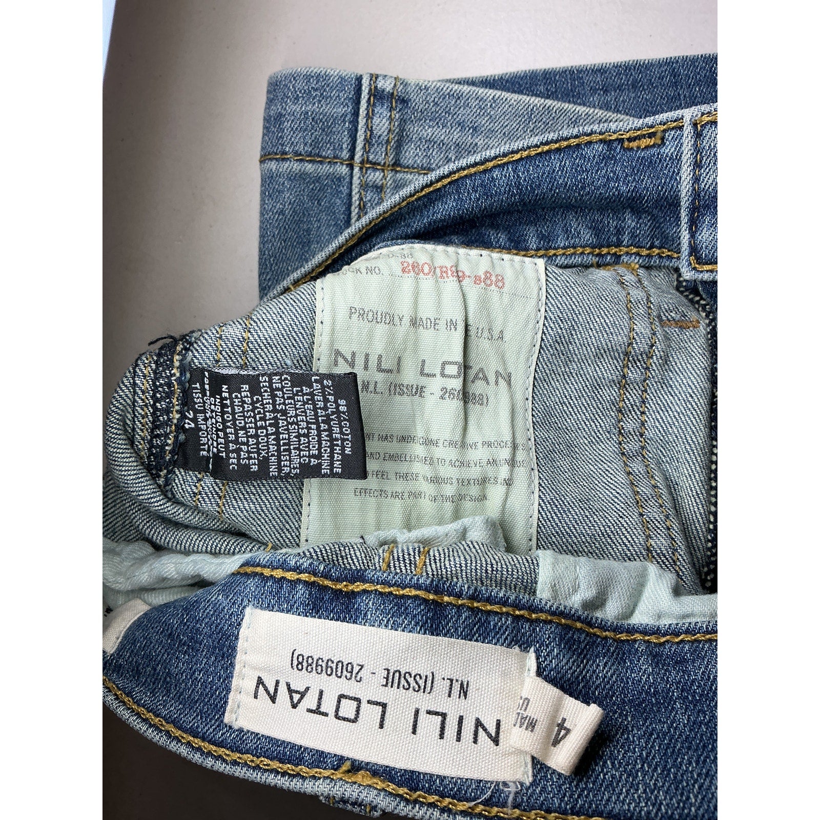 Nili Lotan 'Livie' Blue Cotton Short Size 24