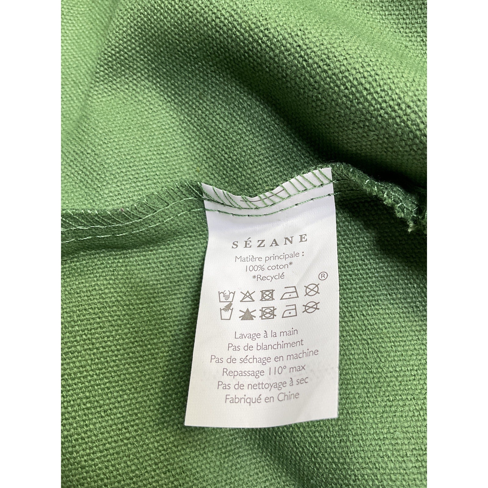 S�zane Green Cotton Tote Bag