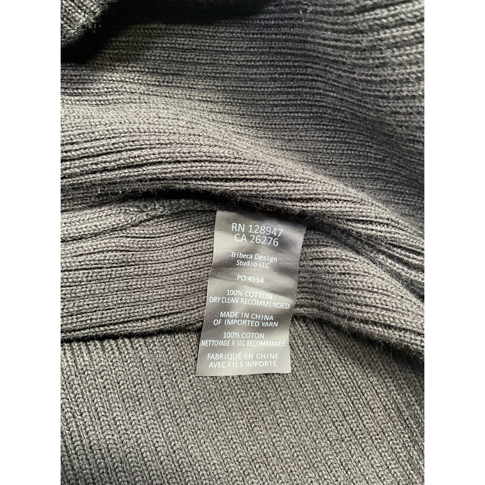 Nili Lotan 'Caden' Black Cotton Ribbed Organic Cotton-Jersey Tank Top Size S