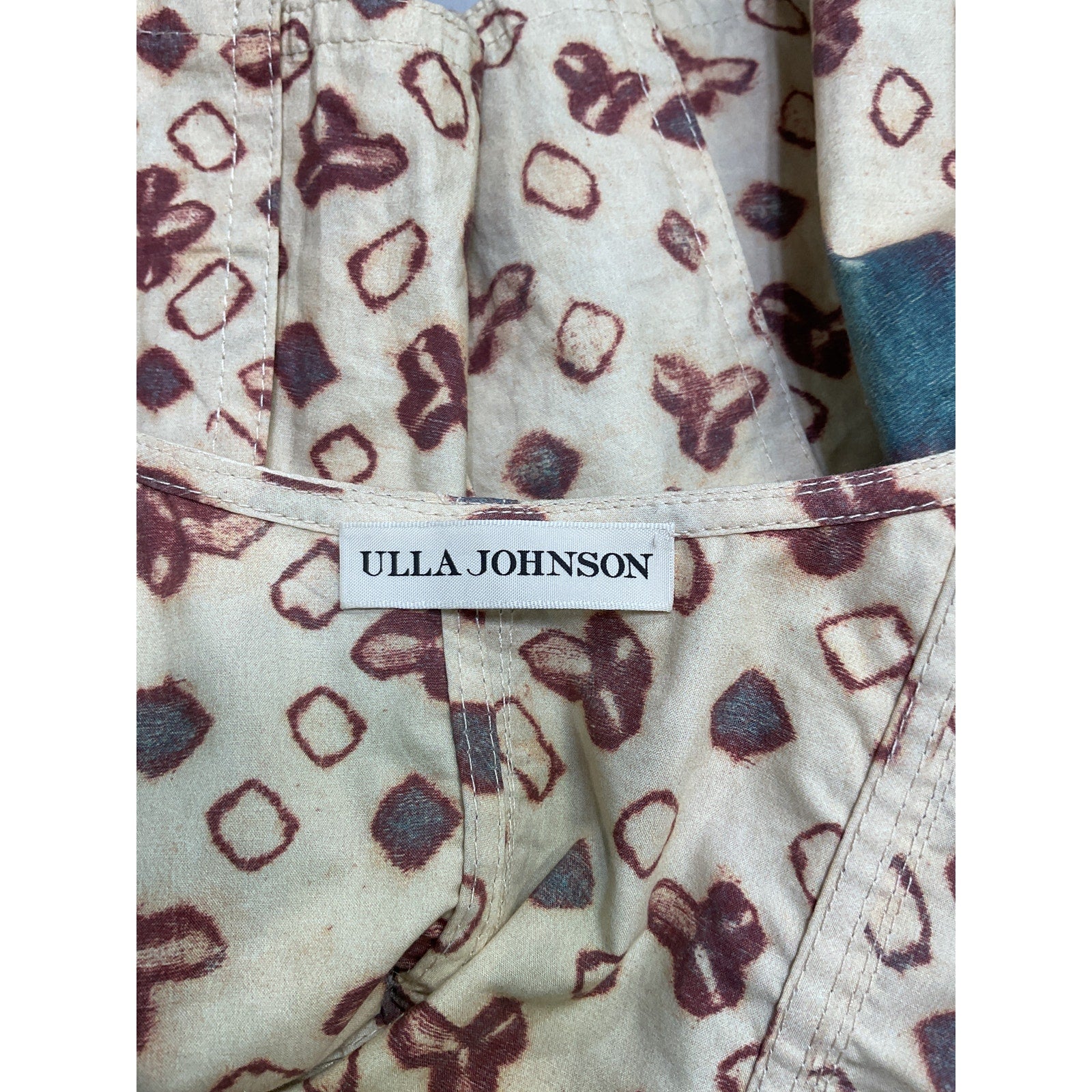 Ulla Johnson 'Milla' Tan Cotton Ruffle Top Size 0