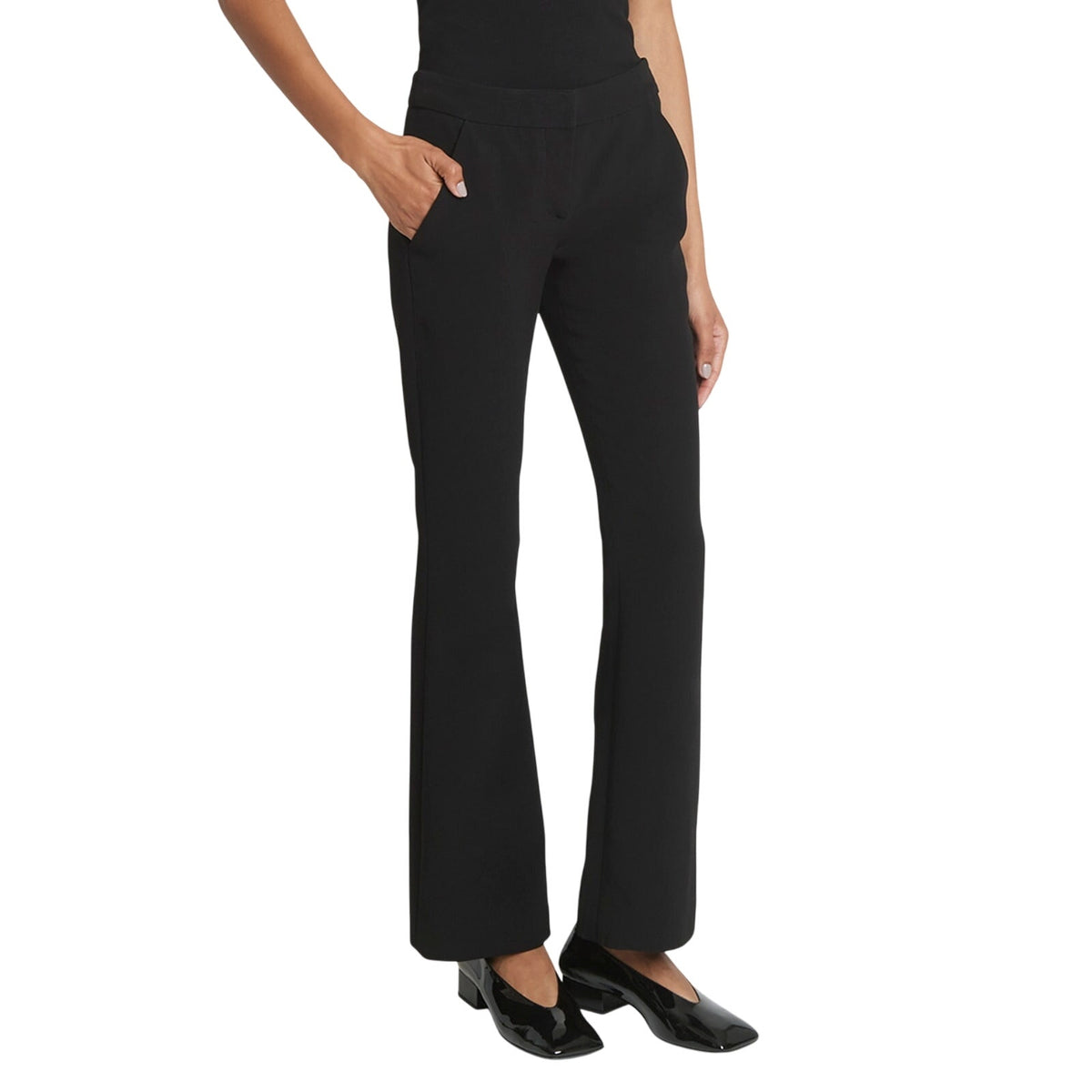 Balmain Black Crepe Wool Lined Pants - Size 4