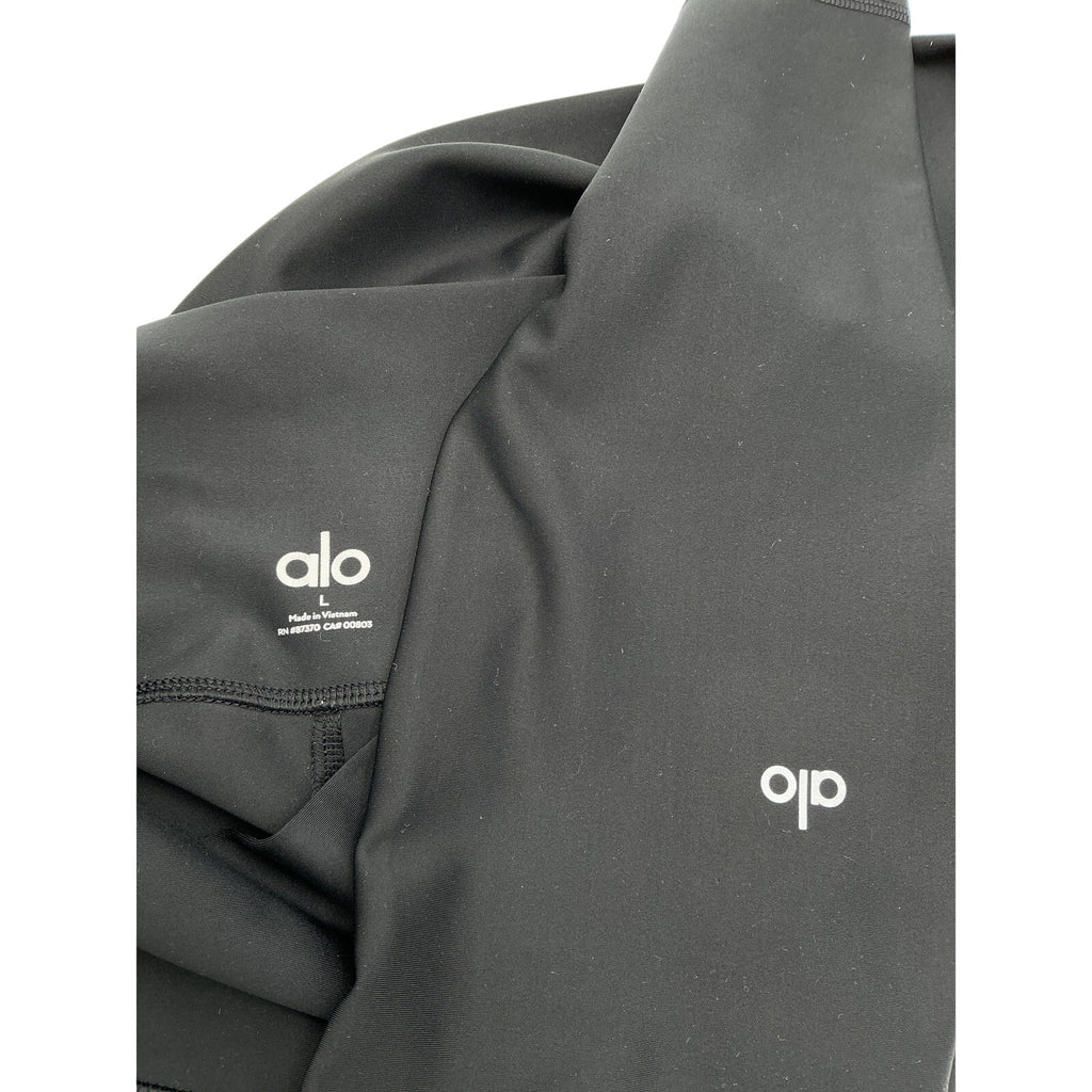 Alo Yoga 7/8 High-Waist Black Polyester Airlift Legging Size L