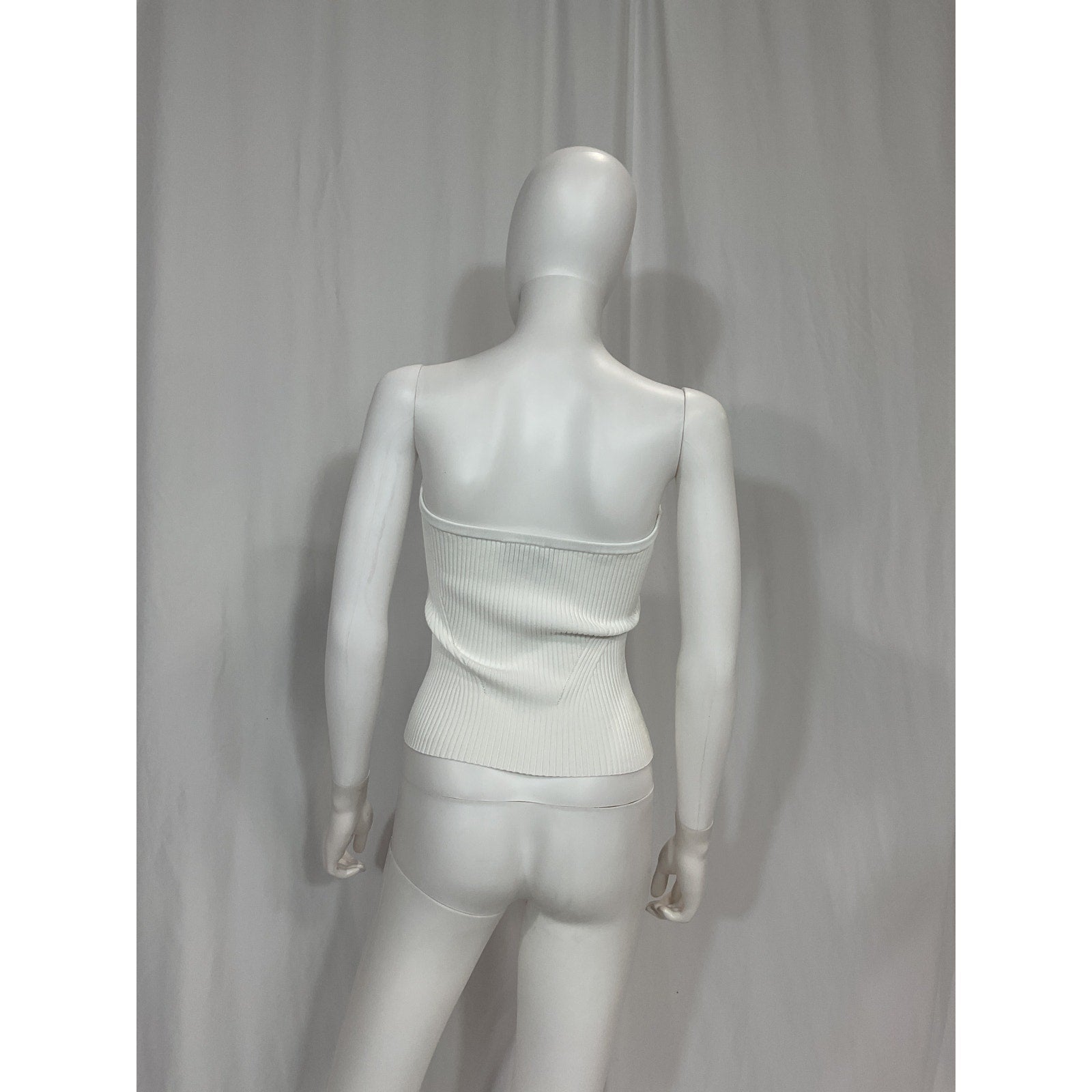 L'Academie 'Odin' White Rib Tube Top Size M