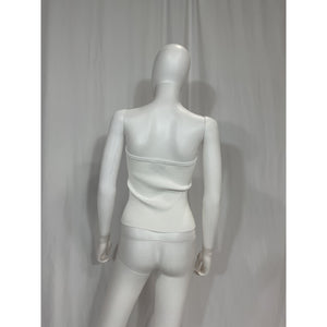 L'Academie 'Odin' White Rib Tube Top Size M