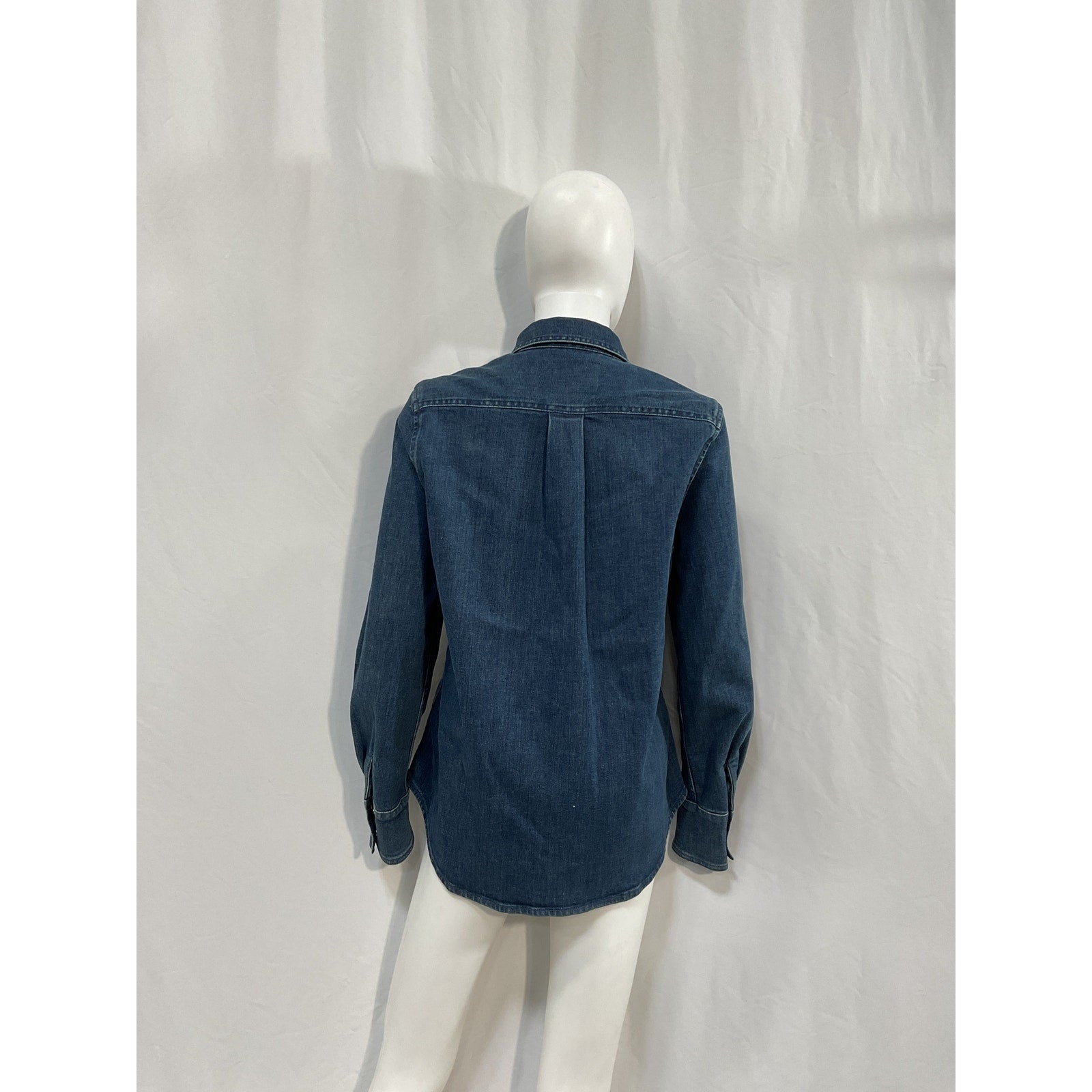 Chlo� Stretch Blue Cotton Denim Top Size 38