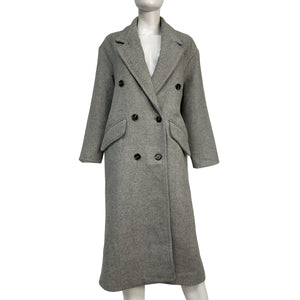 Line & Dot Classic Gray Paola Coat Size L