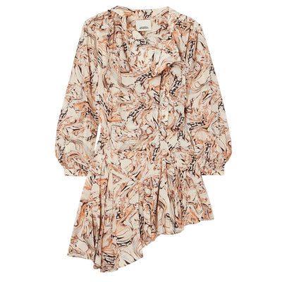 Isabel Marant Asymmetric Cream Tharya Mini Dress Size FR 38 / US 6NWT