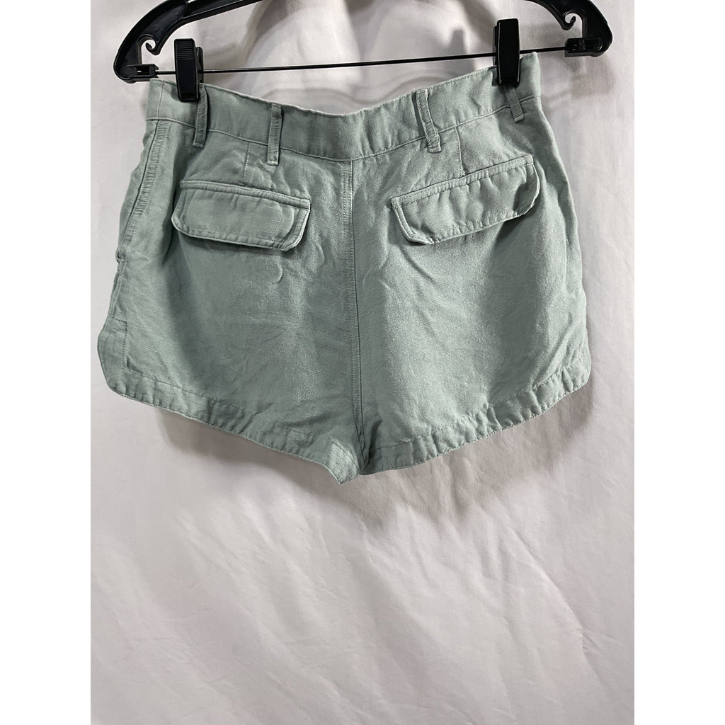 L'Academie 'The Samy' Green Linen Short Size S