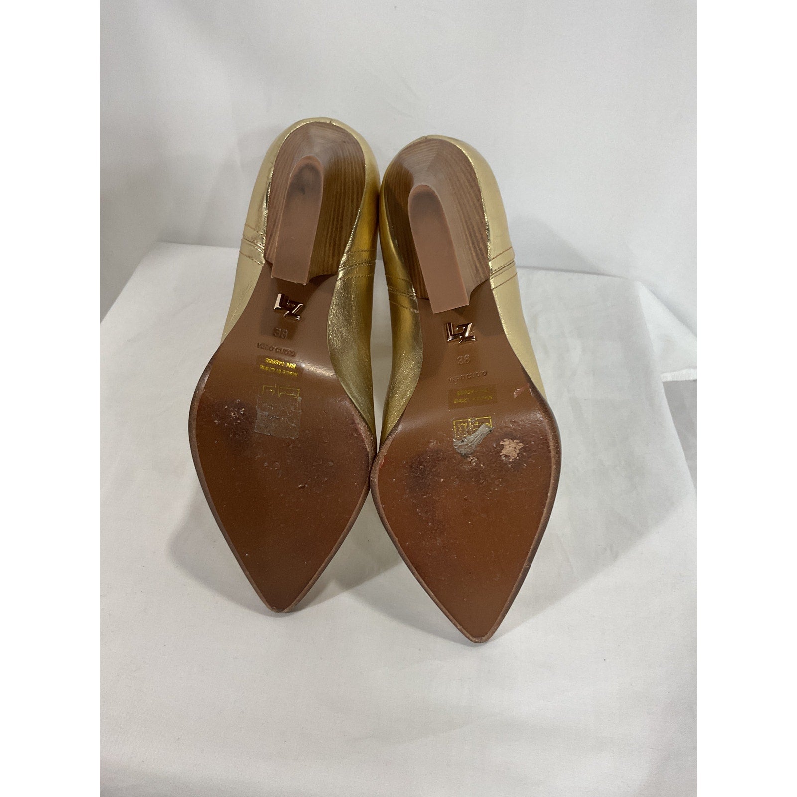 Lola 'Cruz' Gold Leather Gambels Size 8