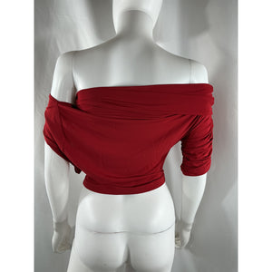 Jacquemus La Mini 'Jupe Drapeado' Red Viscose Top Size S
