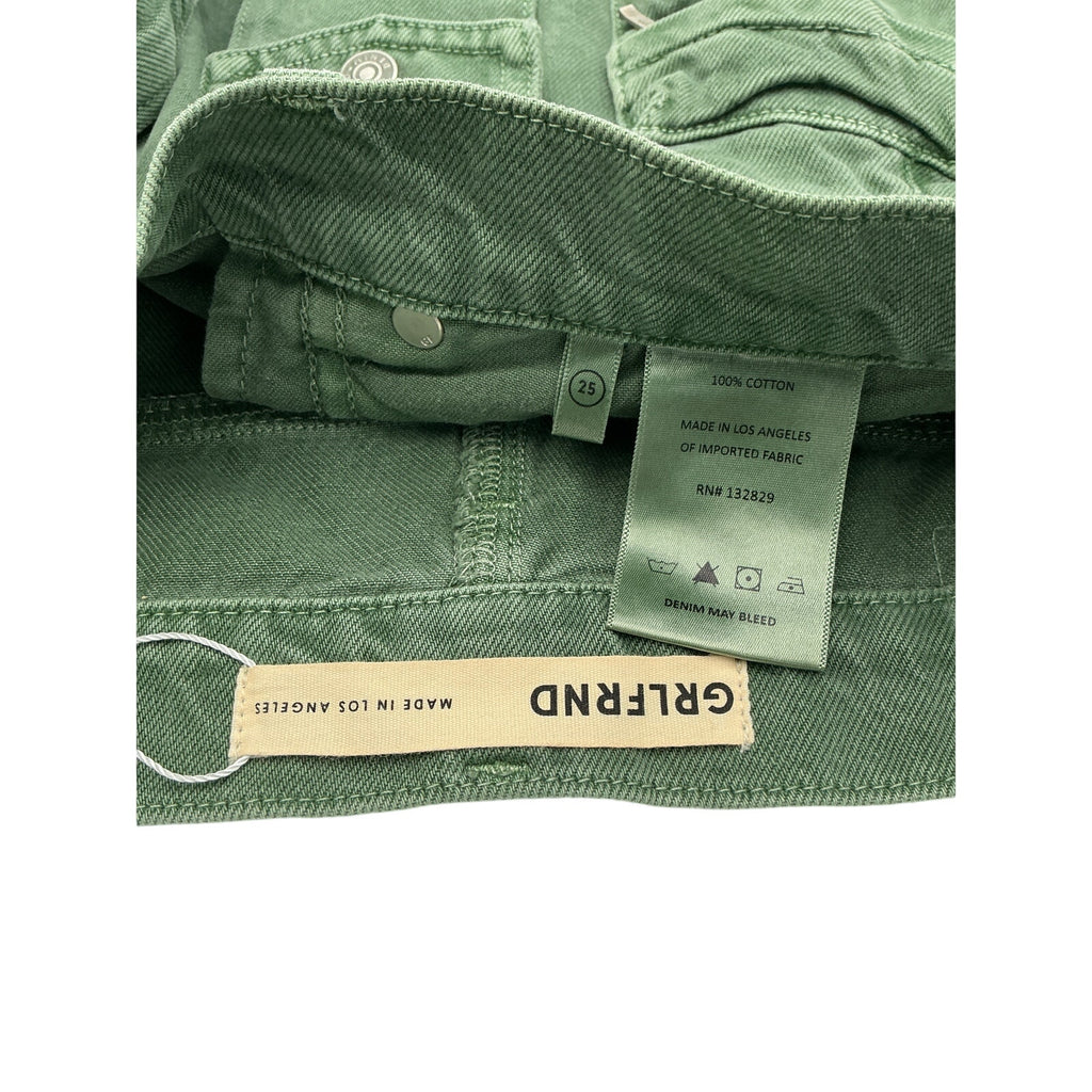 Grlfrnd 'Kiko' Green Cotton Skirt Size 25