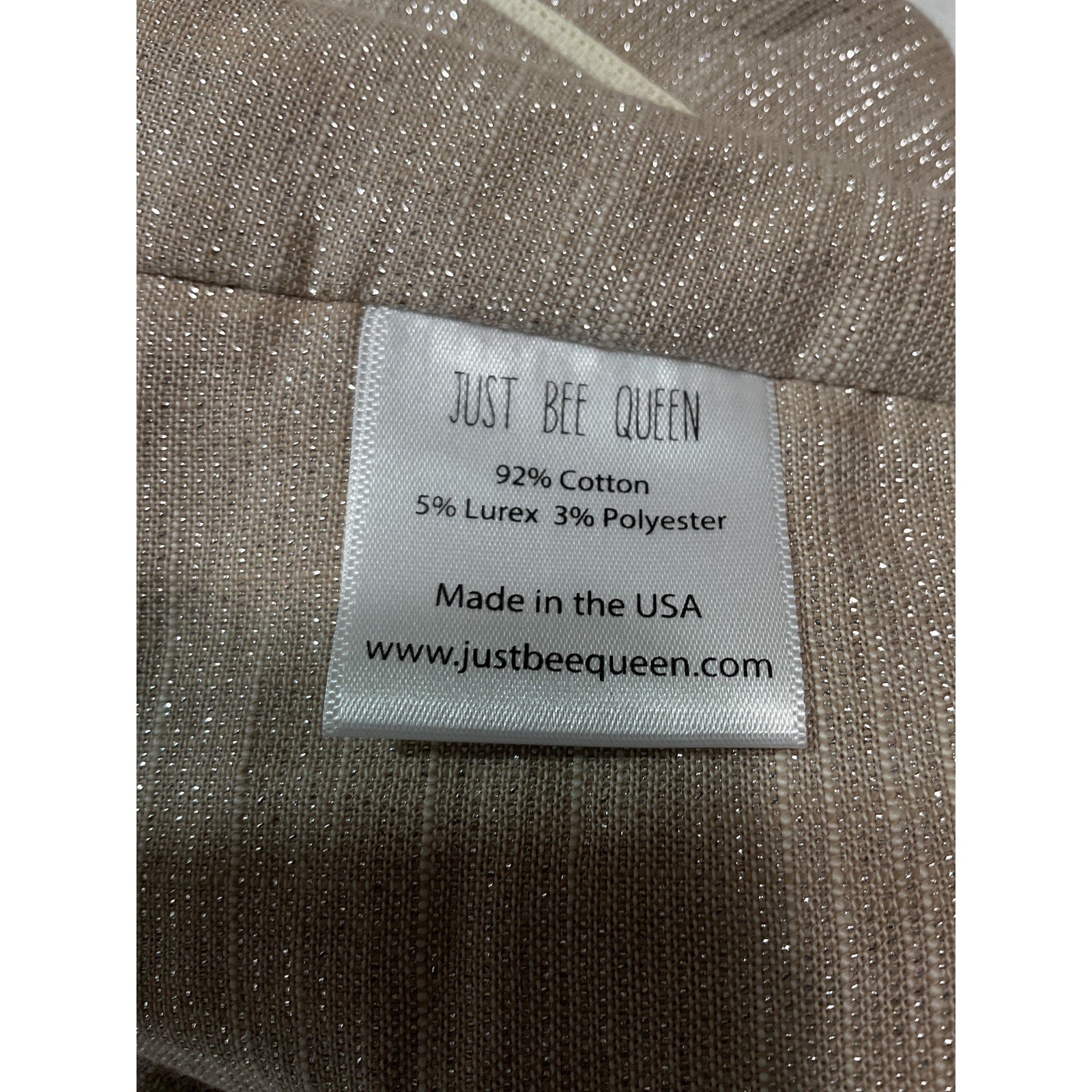 Just Bee Queen 'Chelsea' Tan Linen Top Size S