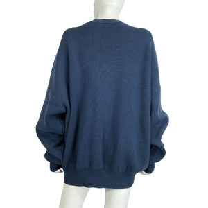 Alo Yoga Ribbed Blue Scholar Crew Neck Sweater Size M