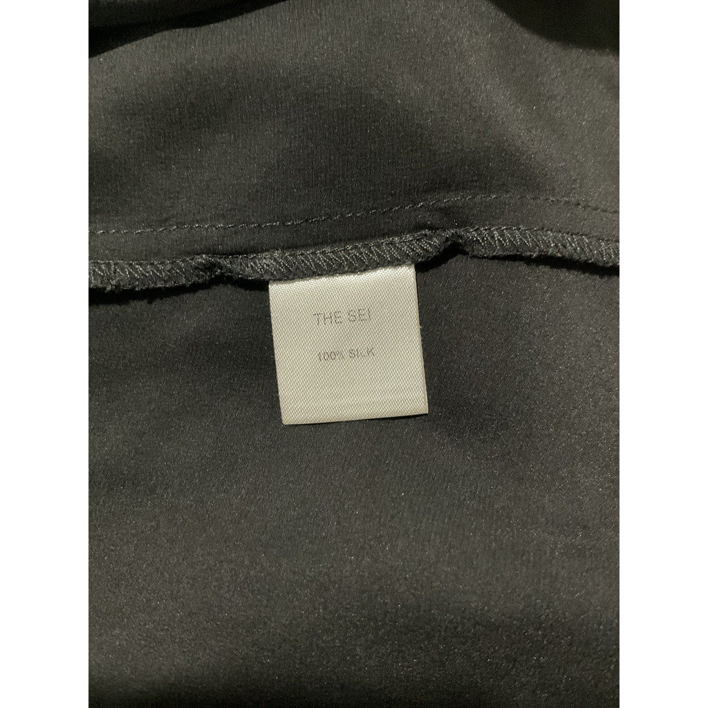 The Sei 'Halter' Black Silk Open Back Top Size 0