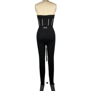 Rta Sleek Black Otavia Jumpsuit Size S