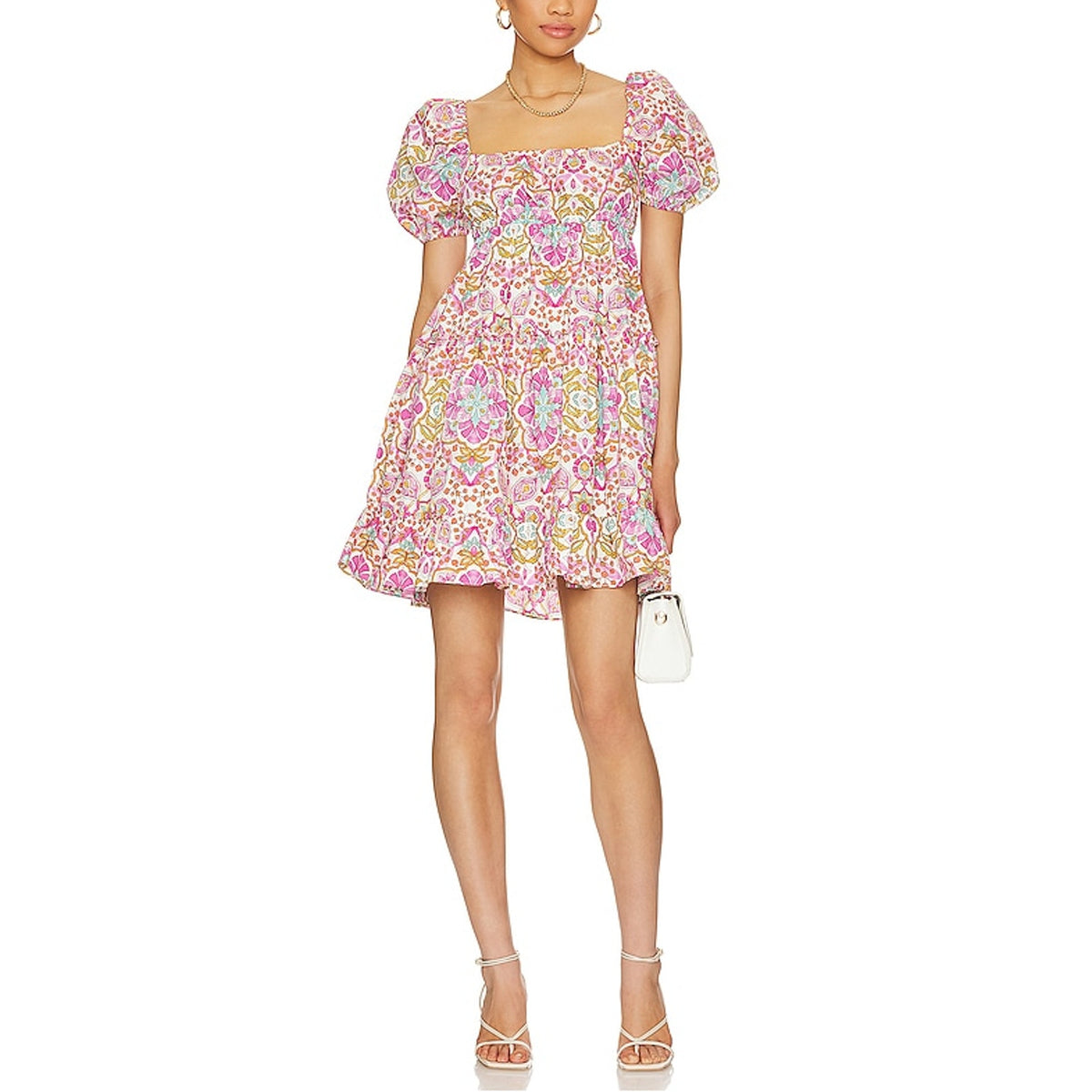 Misa Los Angeles Floral Pink Kayla Dress Size M