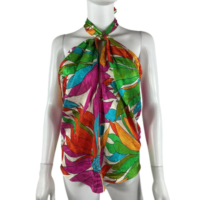 Ronny Kobo Floral Multi Omilia Top Size S