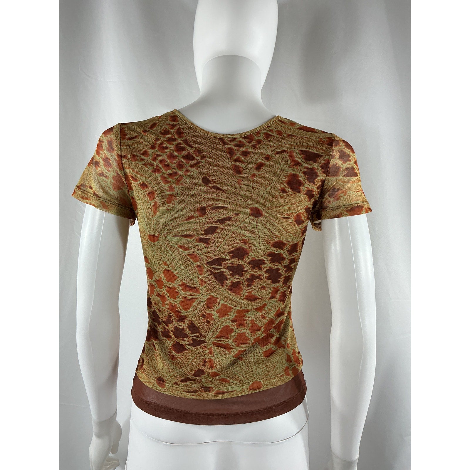 Miaou Orange Polyester Mini Tee Size M