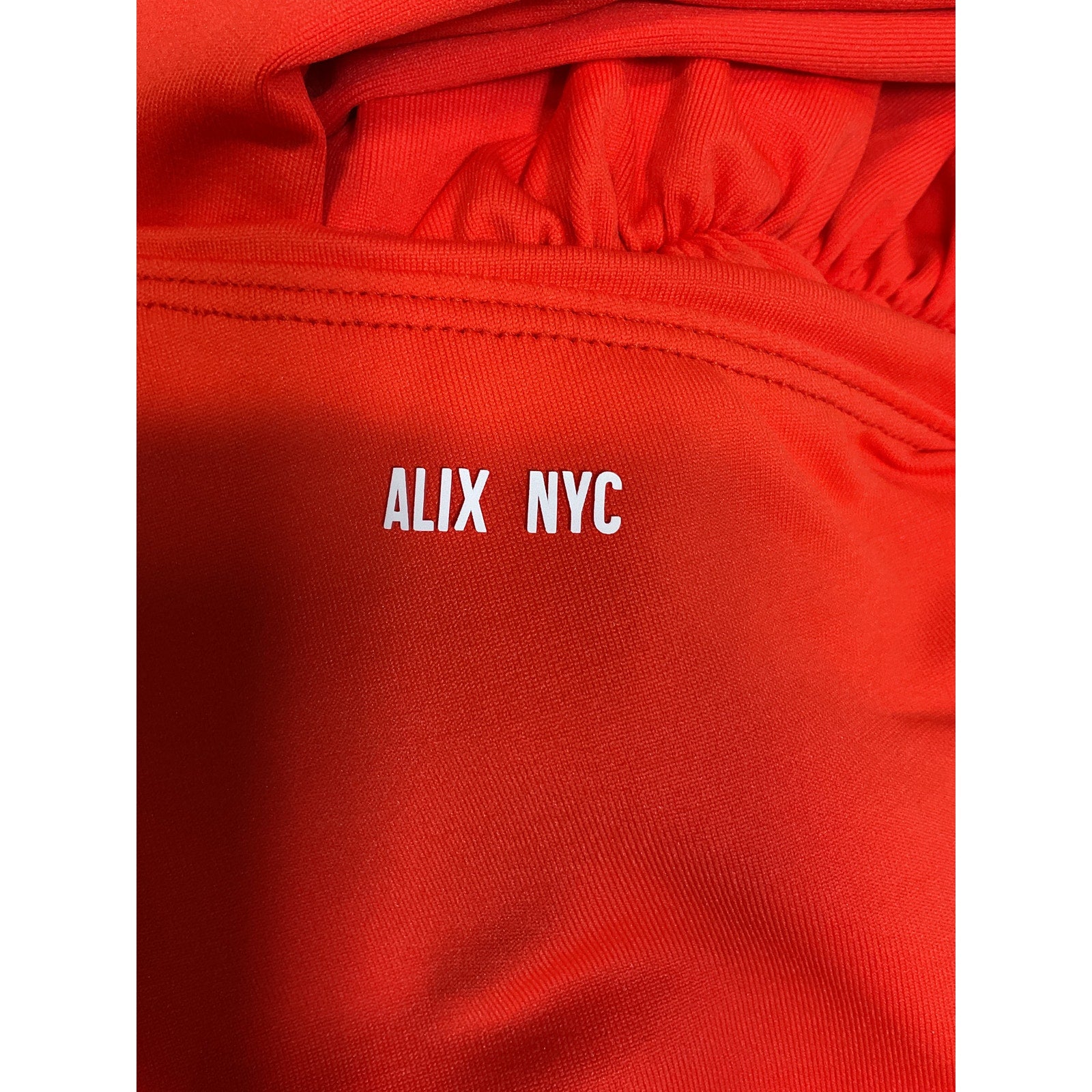 Alix Nyc 'Margeaux' Orange One-Shoulder Waist Cut Out Mini Dress Size P