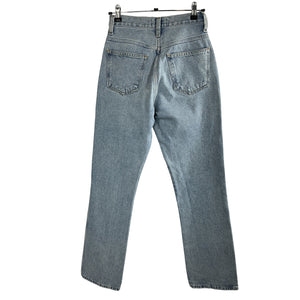 Agolde Classic Blue Pinch Waist High Rise Kick Denim Jeans Size 24