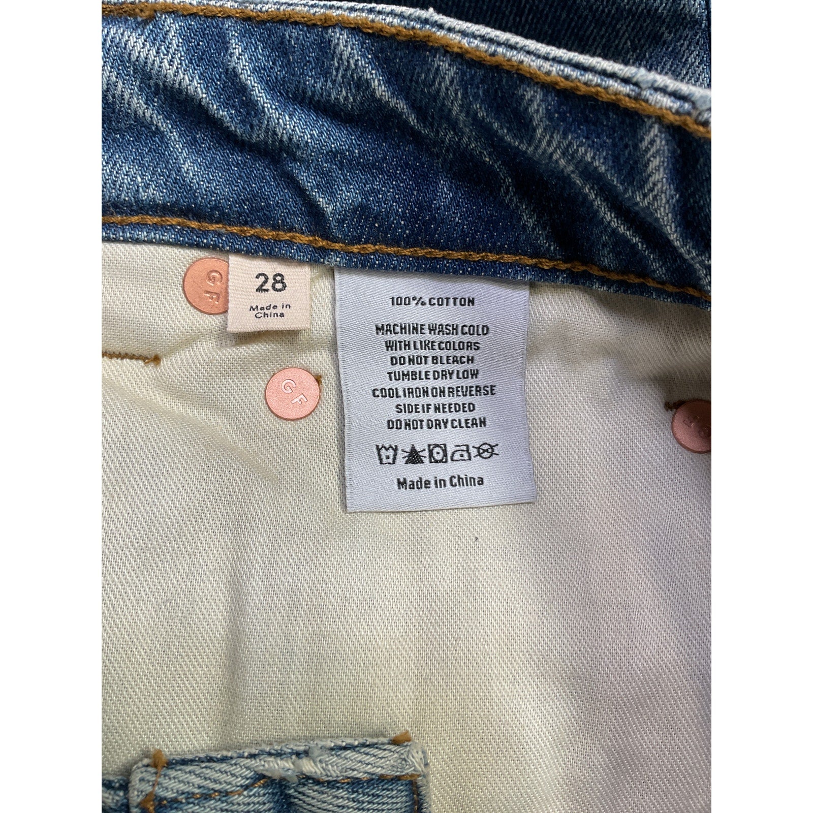 Grlfrnd 'Robin' Blue Cotton Midi Pencil Skirt Size 28